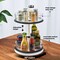 Sorbus 2-Tier Clear Lazy Susan Turntable Organizer - 360° Rotating Spice Rack with Non-Slip Base